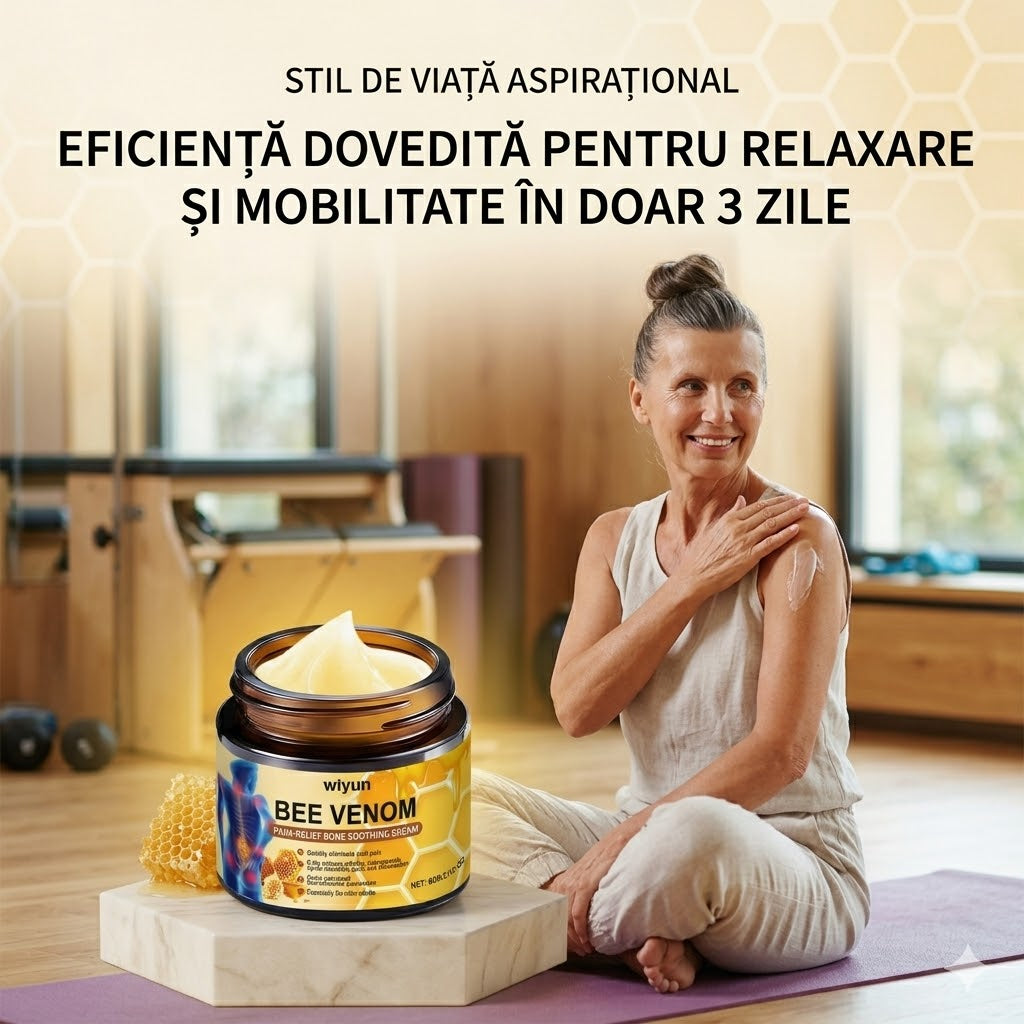 Cremă calmantă cu venin de albină 🐝🍯