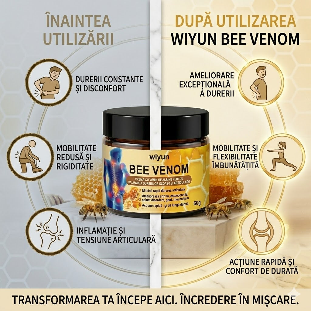 Cremă calmantă cu venin de albină 🐝🍯