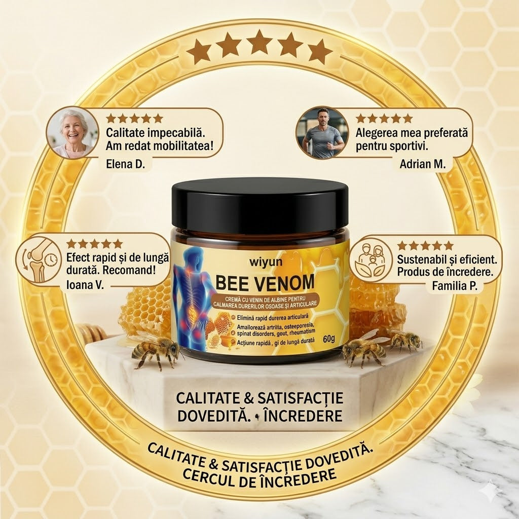 Cremă calmantă cu venin de albină 🐝🍯