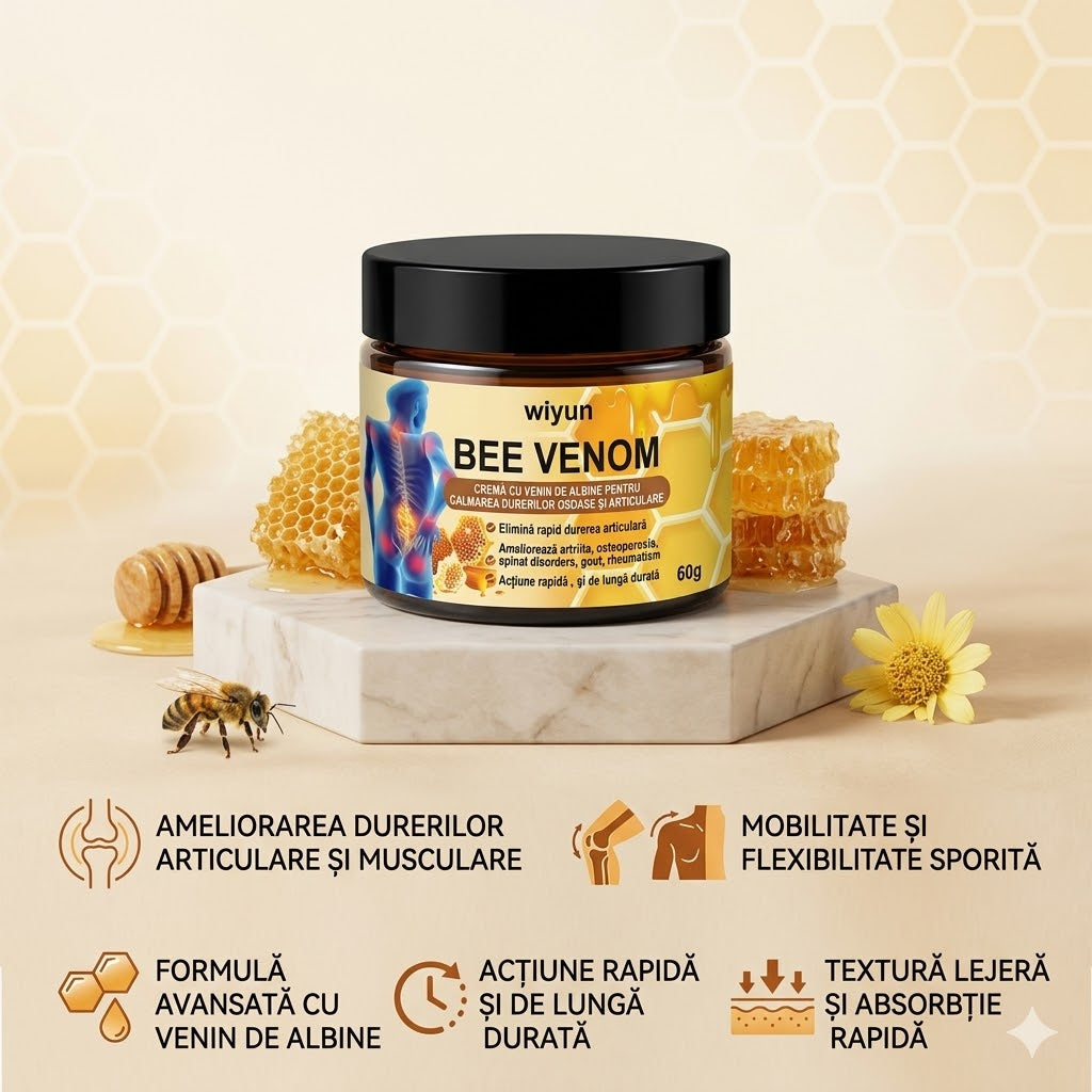 Cremă calmantă cu venin de albină 🐝🍯